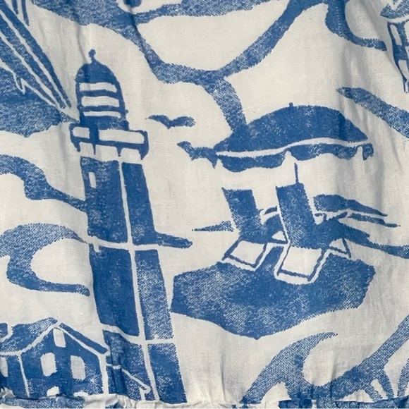 Vineyard Vines halter lighthouse fit flare Dress blue white 47150 - Picture 10 of 16